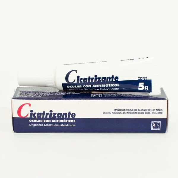 CICATRIZANTE OCULAR CON ANTIBIÓTICO 5grs